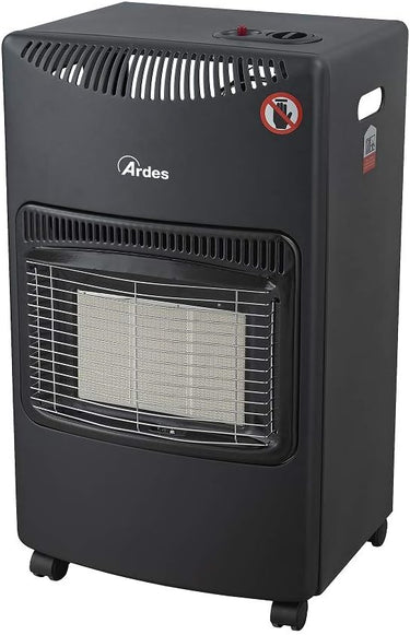 ARDES - AR382 BOXER Estufa de Gas con Bombona GPL de Infrarrojos 3 Potencias - estufa con Compartimiento Porta Bombona, Dispositivo de Seguridad, Control Llama y Nivel Oxígeno + Kit Monitoreo